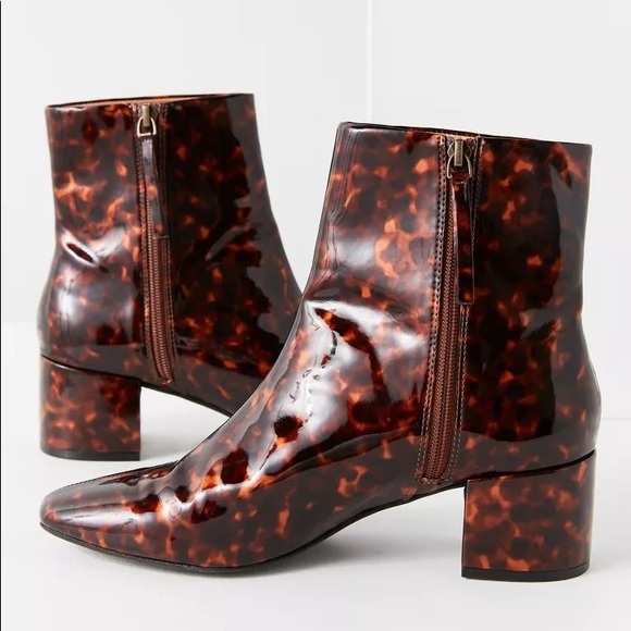 Tortoise Square Toe Ankle Boot🚫SOLD🚫 - Picture 2 of 12